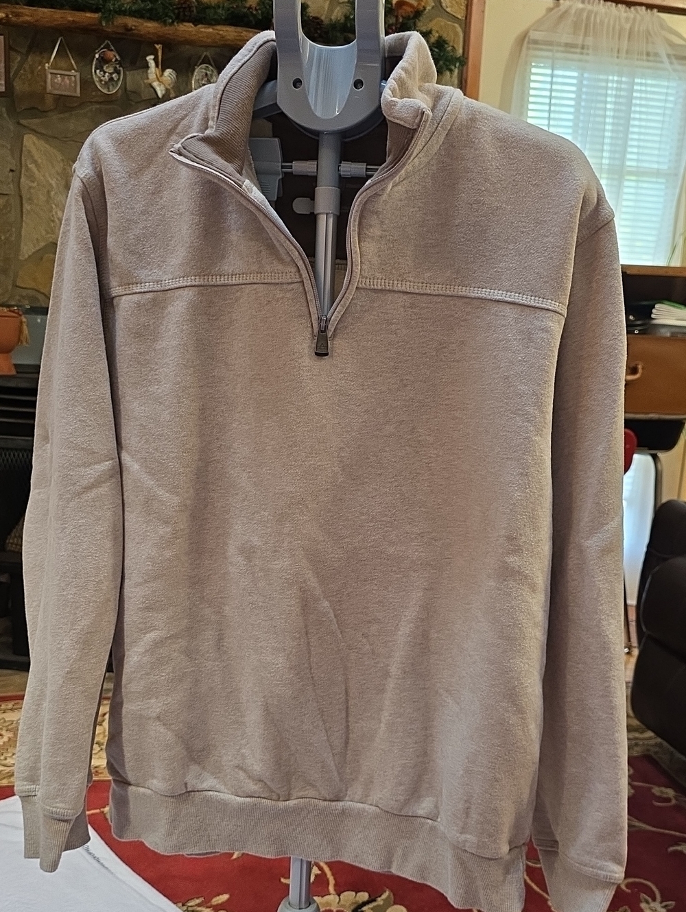 Arrow Men's Half-Zip Pullover Sweater — Taupe XL